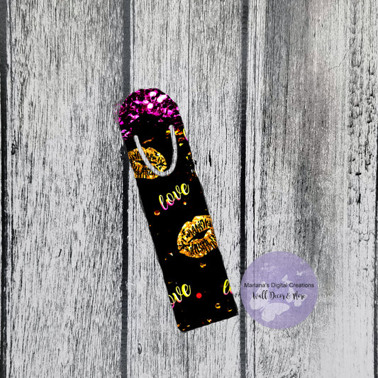 Love Glitter Bookmark