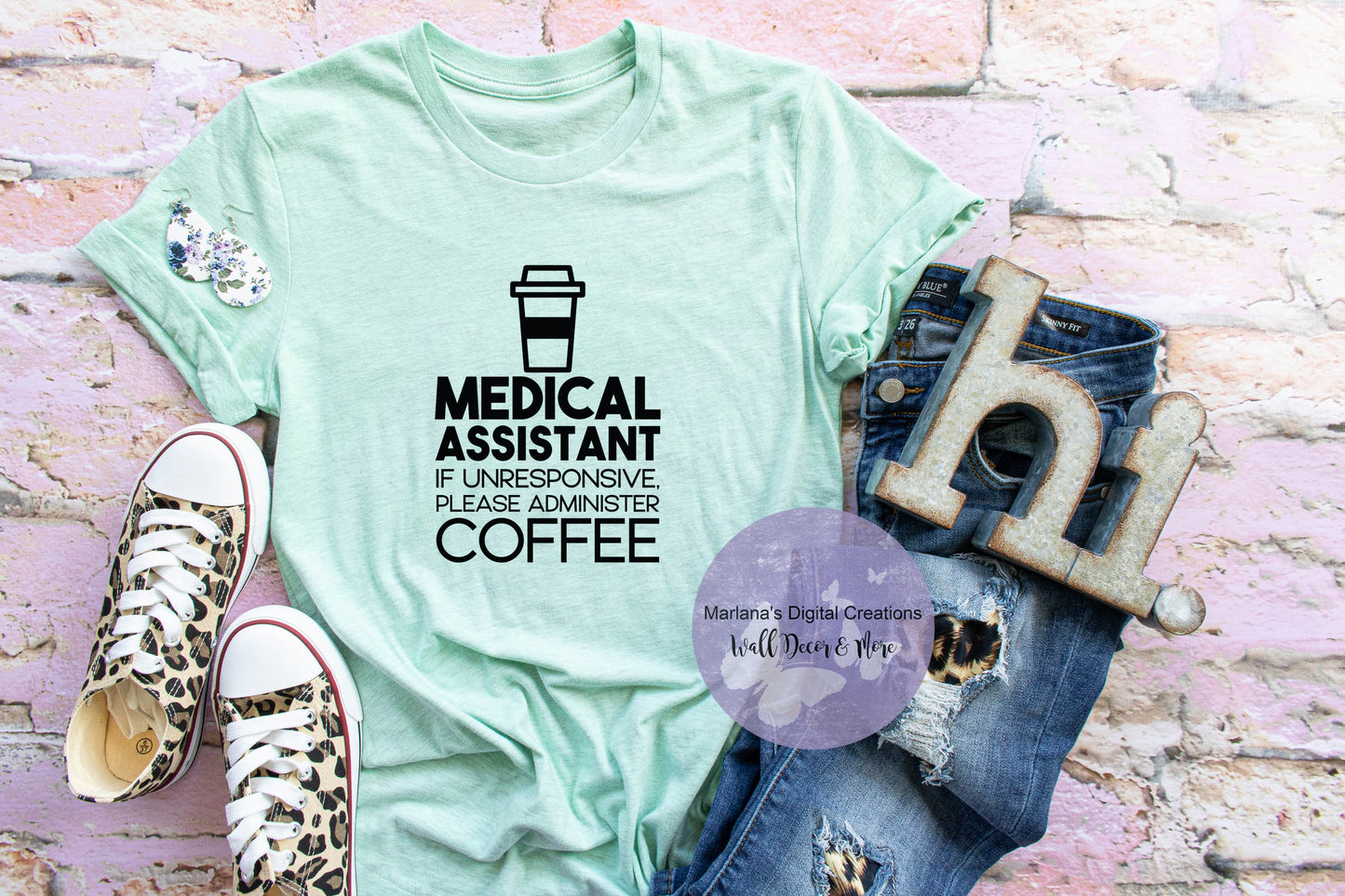 Medical Assistant If Unresponsive Please Administer Coffee - Vinyl Print