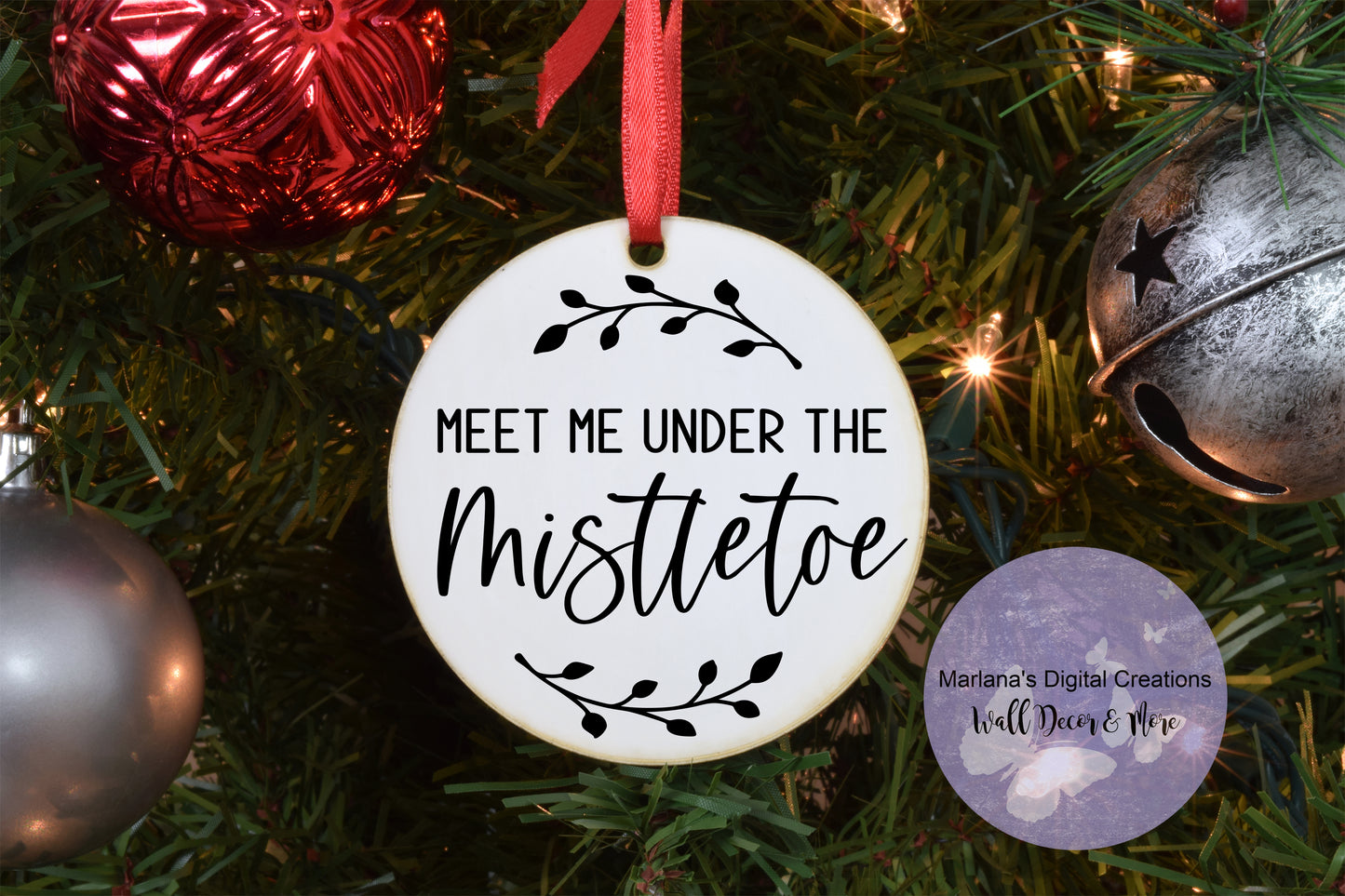 Meet Me Under The Mistletoe - Ornament