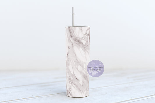 Black Marble 20oz Skinny Tumbler