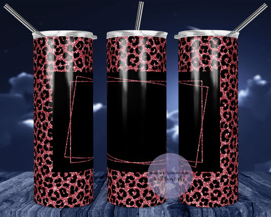 Cheetah Pink Sparkle 20oz Skinny Tumbler