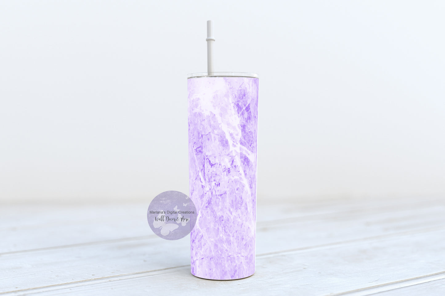 Purple Marble 20oz Skinny Tumbler