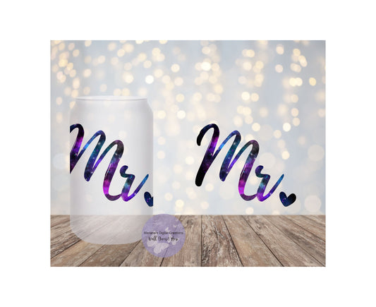 Mr 16oz Frosted Glass Tumbler