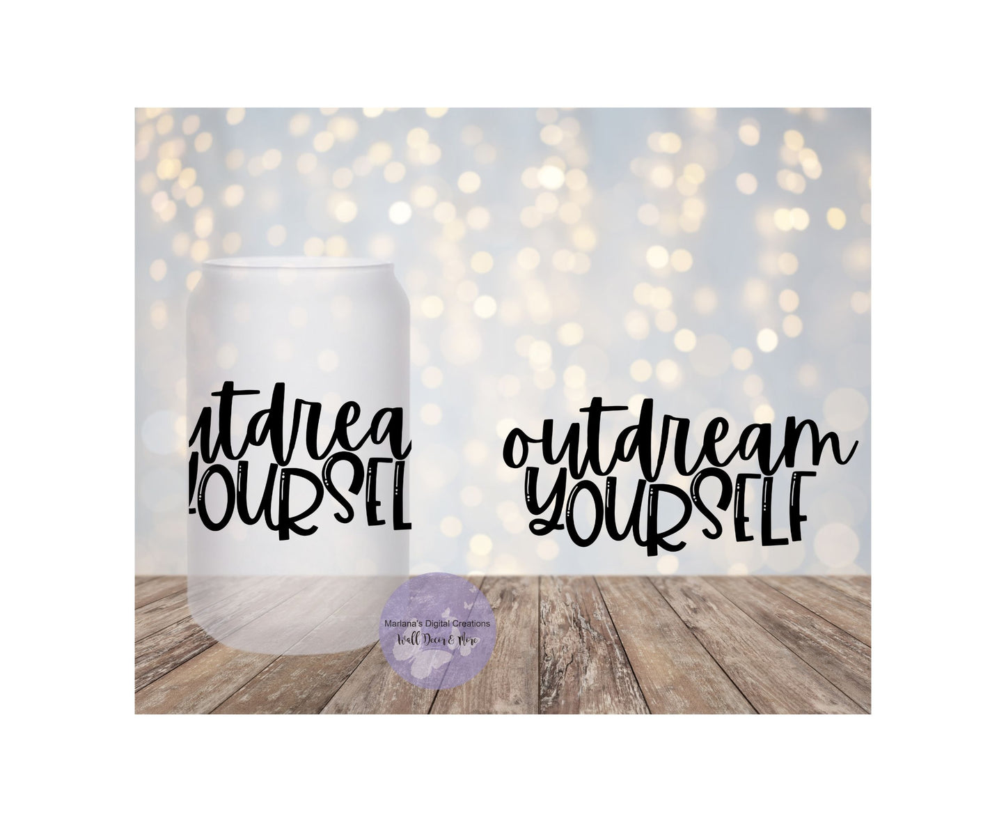 Outdream Yourself 16oz Frosted Glass Tumbler