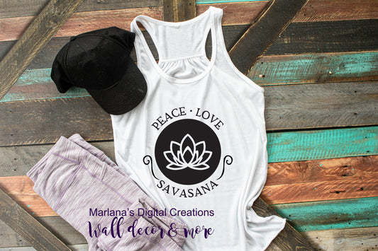 Peace Love Savasana - Vinyl Print