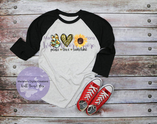 Peace Love Sunshine - Sublimation Print