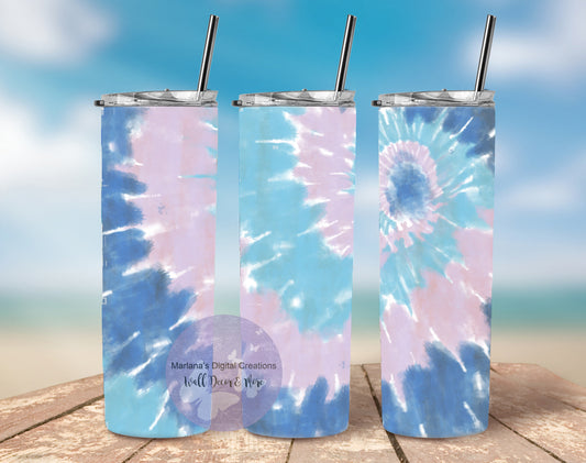 Pink Blue Swirl 20oz Skinny Tumbler