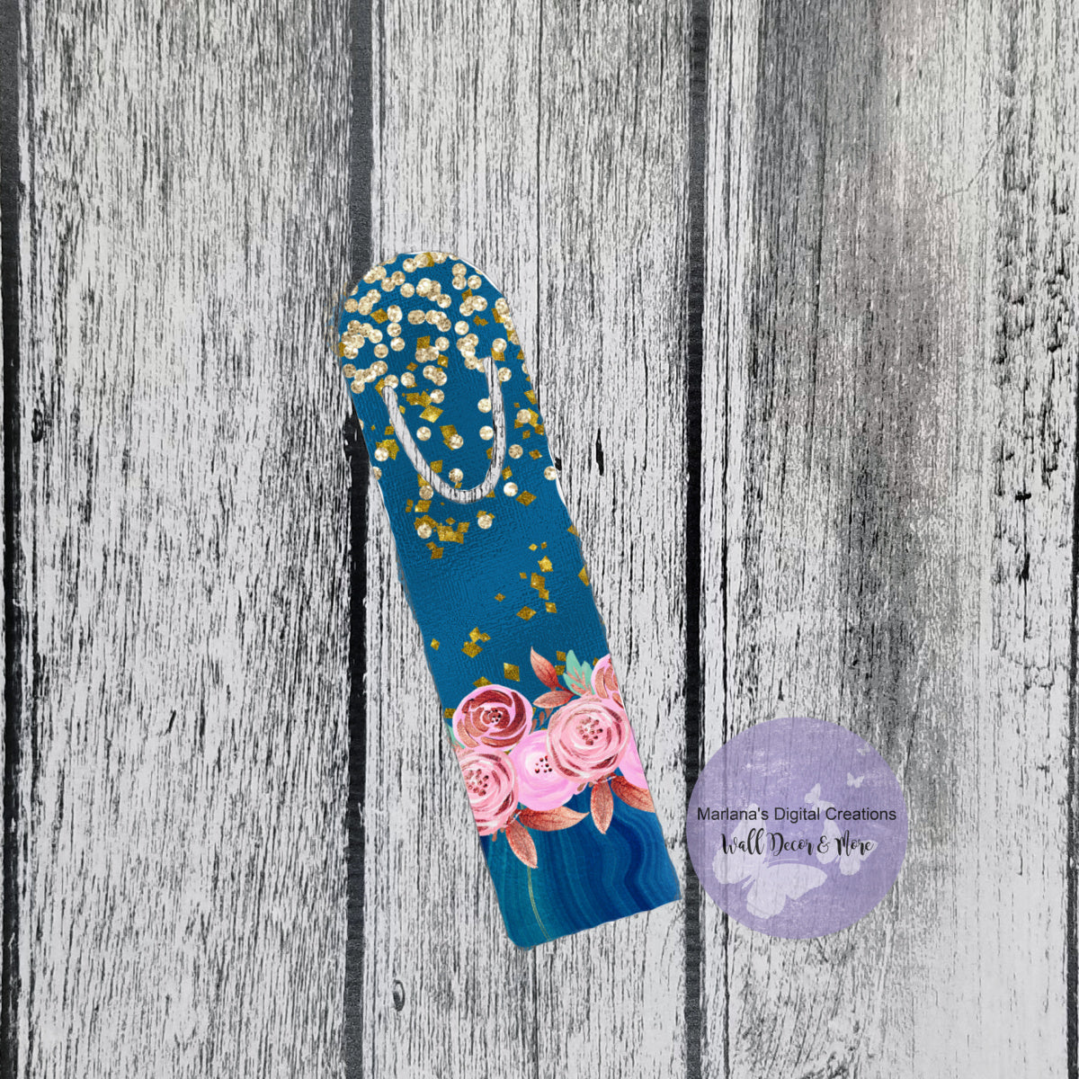 Roses Glitter Bookmark