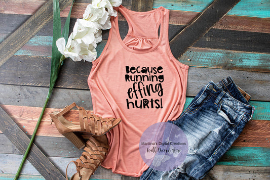 Running Effing Hurts - Vinyl Print