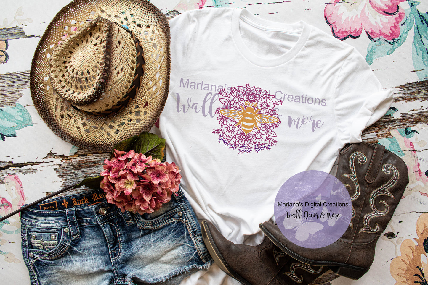 Save The Bee Mandala - Sublimation Print