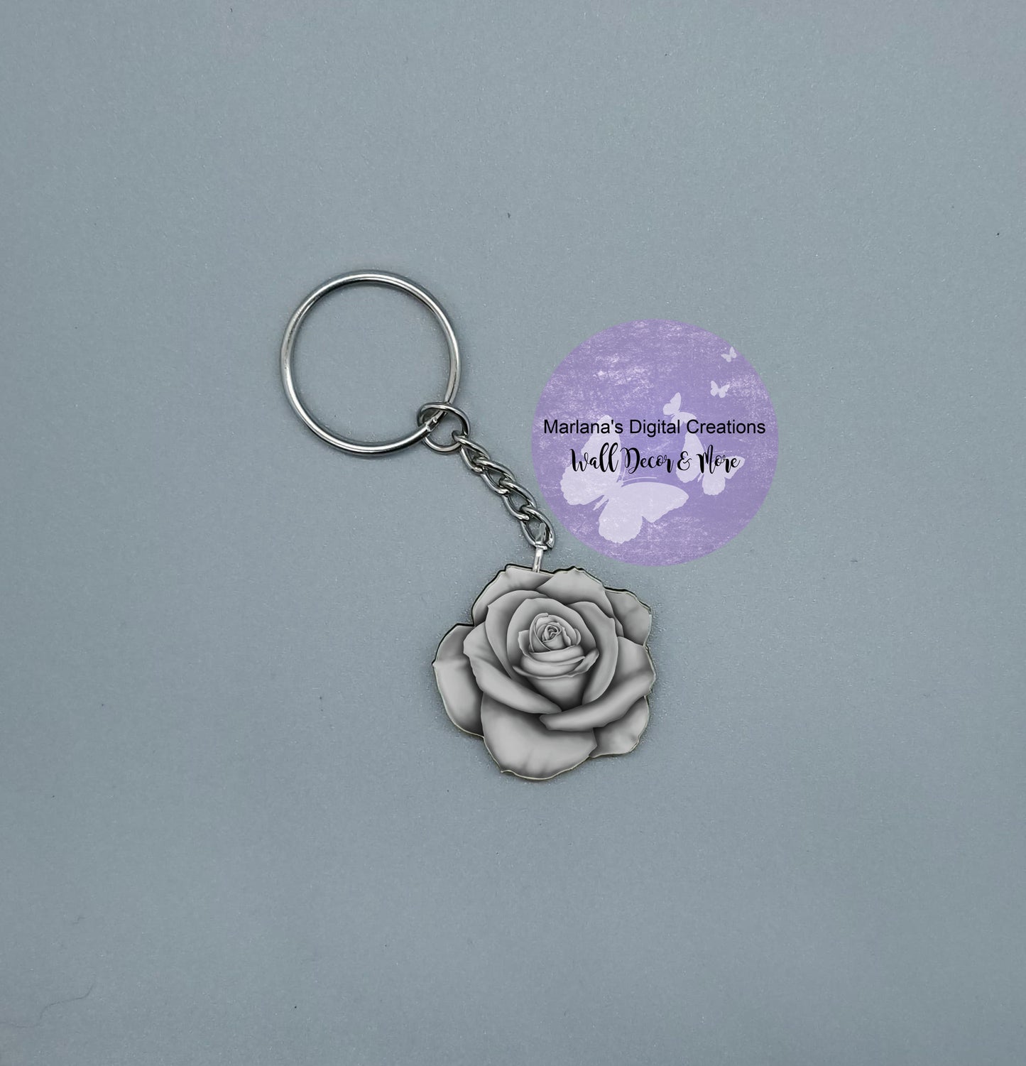 Solid Rose Grey Keychain