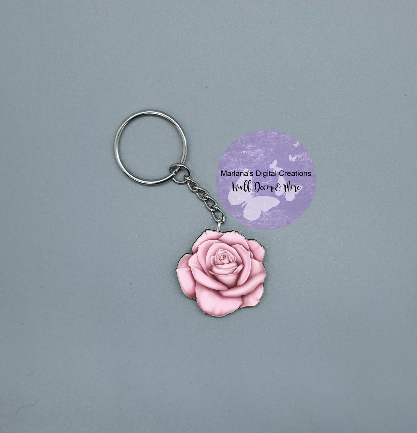 Solid Rose Light Pink Keychain