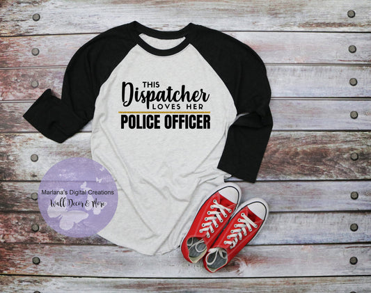 This Dispatcher Loves Her Police Officer - Vinyl Print