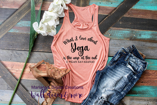 What I Love About Yoga - Savasana - Vinyl Print